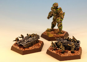 Painted Mechanized Infantry for Battletech