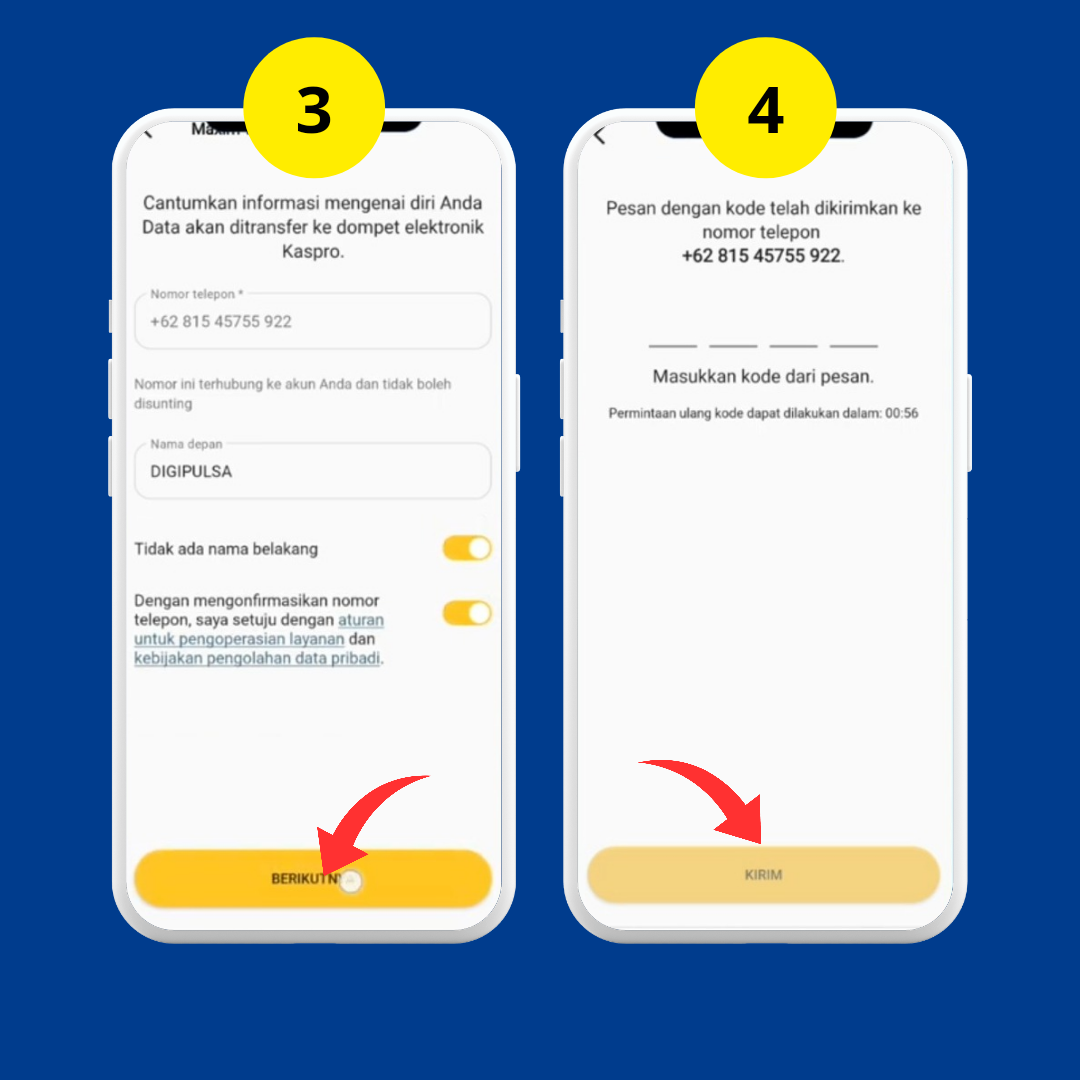 Cara Isi Saldo Maxim Customer (Kaspro) di Aplikasi DIGIPULSA