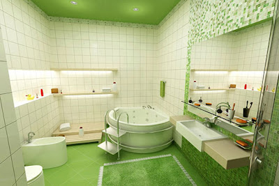 baños color verde