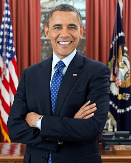 Official White House photo of smiling and confident President Barack Obama