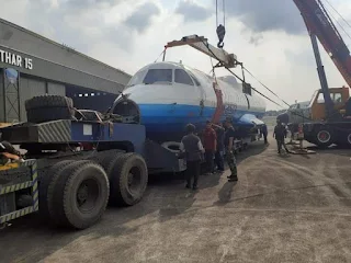 Naik Truck Trailer Jadi Akhir Perjalanan Pesawat N250 Gatotkaca Dari Bandung Menuju Jogja