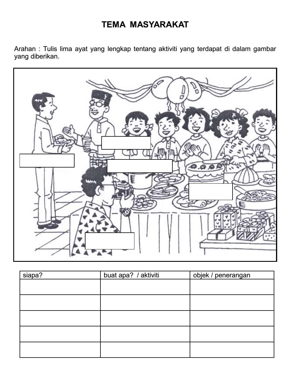 Latihan Membina Ayat (Jawapan Disediakan)