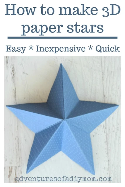 How to Make 3 dimensional paper stars - and easy, inexpensive and quick paper craft project