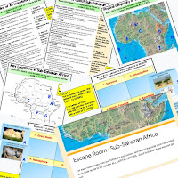 Sub-Saharan Africa Digital Escape Room Sub-Saharan Africa Geography Vocabulary Activity  Mapping Sub-Saharan Africa Activity Physical Geography of Sub-Saharan Africa Activity Key Facts About Sub-Saharan Africa Activity Timeline of African History Activity