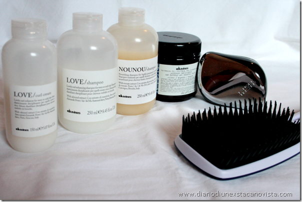 haircare routine davines love nounou tangle teezer