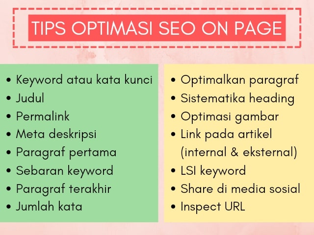 tips seo on page