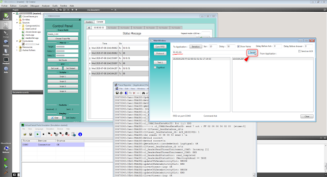 Simulateur d'équipement RFID développé avec Visual Studio WPF.