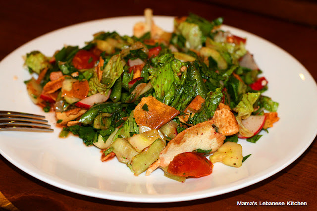 Fattoush Salad plate