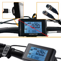 Addmotor 5" LCD display screen shows speed,power, mileage, battery life
