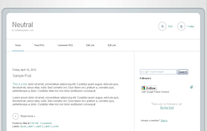 Neutral Blogspot Blogger Template