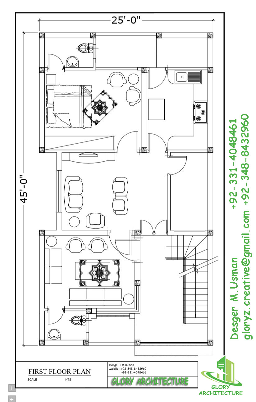 25x45 House  plan  elevation  3D  view 3D  elevation  house  