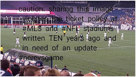 sample of a photo that I took that violates the ticket policy at #mls  and #nfl stadiums today, a rewrite of the policy is needed