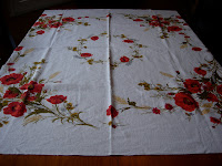 Vintage Tablecloth Poppies