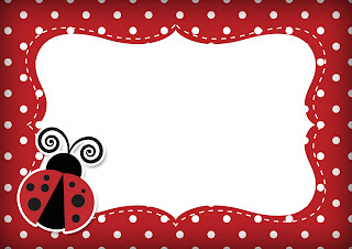 Ladybug Party Free Printable Invitations, Labels or Cards.