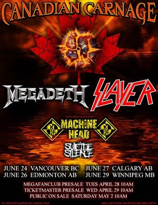 Megadeth y Slayer en Tour