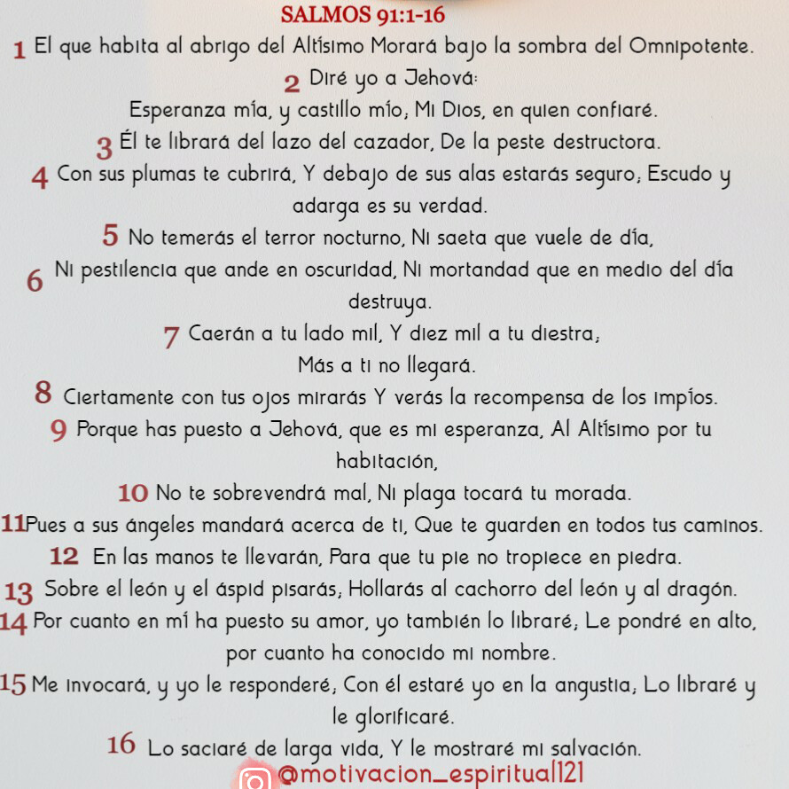 salmo 91 Dios habla hoy- Biblia católica salmo 91