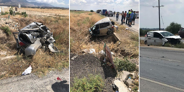 Two injured in disastrous accident on the Lefkosa-Famagusta highway