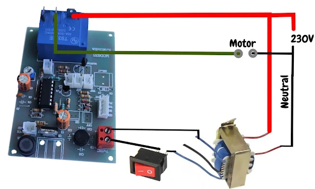 Water Level Controller Power And Relay Connection Diagram