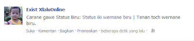 Cara Membuat Status Biru di Facebook