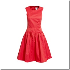 Leah FRILL SKIRT STRUCTURED DRESS TERRACOTTA