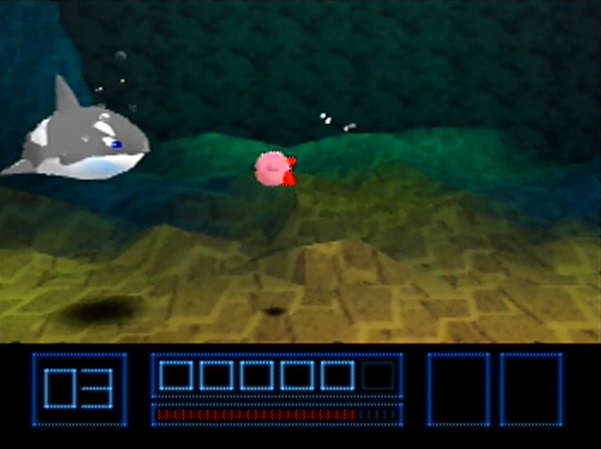 Kirby 64: The Crystal Shards Orca Boss Fight Underwater Boss