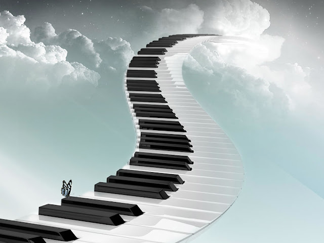 3d piano sky