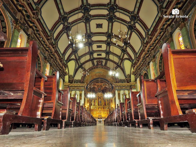 Vista artística do interior da Paróquia Nossa Senhora da Saúde - Vila Mariana - São Paulo