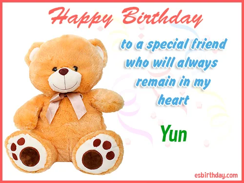 Yun Happy birthday friend