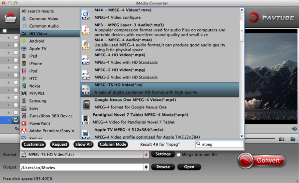 MPEG-TS HD Video Format