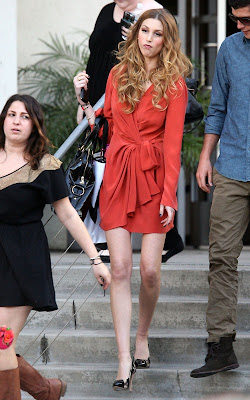 Whitney Port arriving at the E! studios