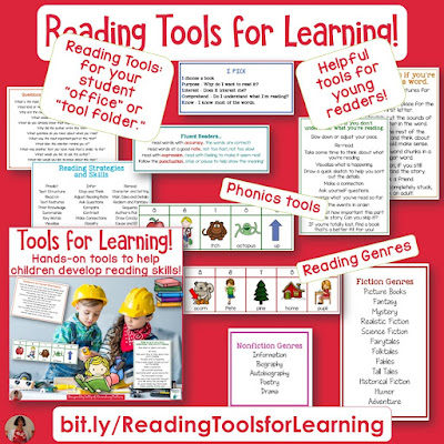 Tools for Learning! Here are several tools for children to learn to help them with the learning process. Plus, there's a freebie sample