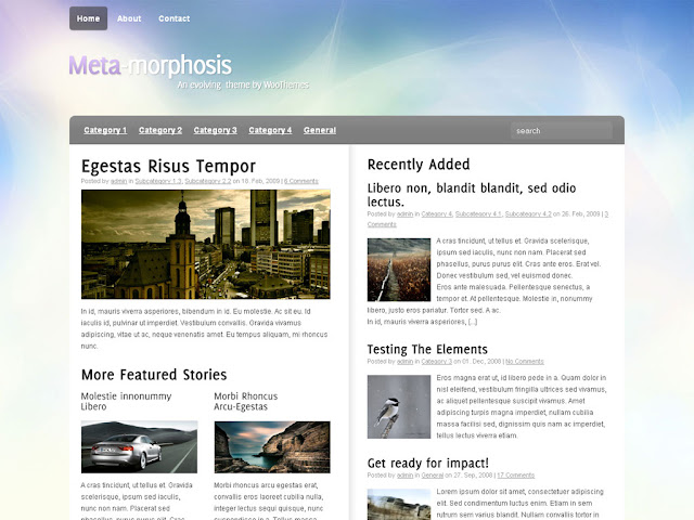 Meta-Morphosis Wordpress by  woothemes Theme Free Download.