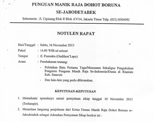 Contoh Notulen Rapat yang Baik dan Benar Terbaru 2017 