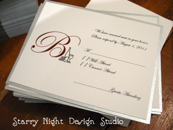 The wedding invitations response cards and rehearsal dinner invitations all