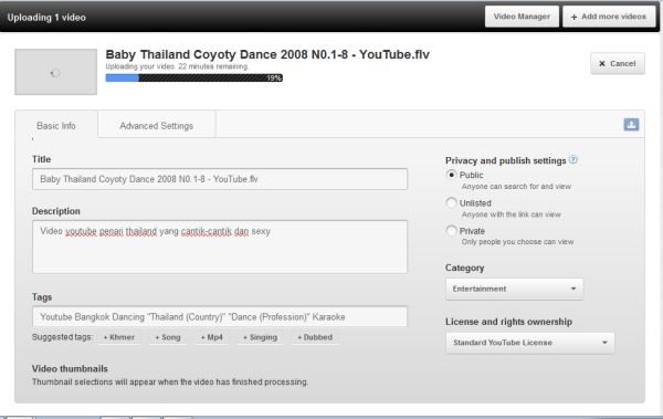 cara upload video ke youtube