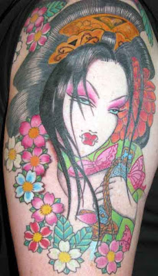 cherry blossom tattoos on shoulder