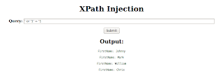 Blind XPATH Injection