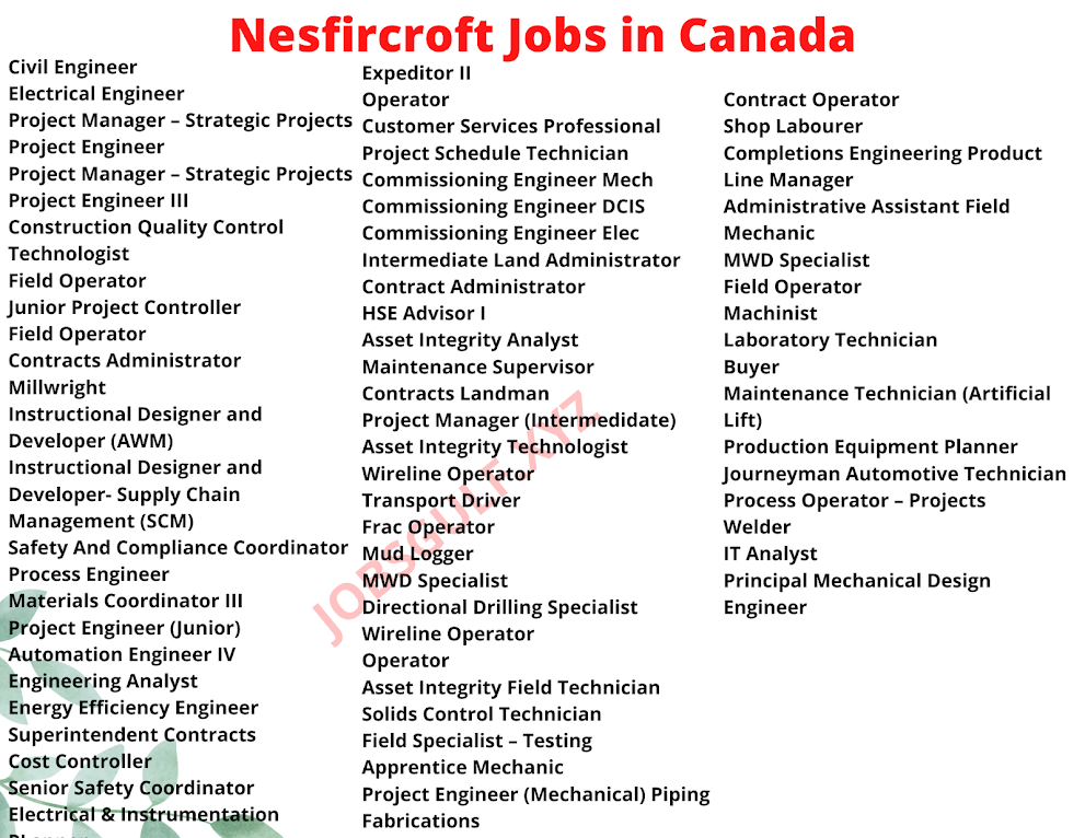 Nesfircroft Jobs in Canada