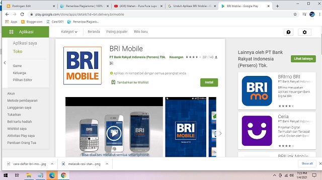 Cara Daftar BRI Mobile Di HP