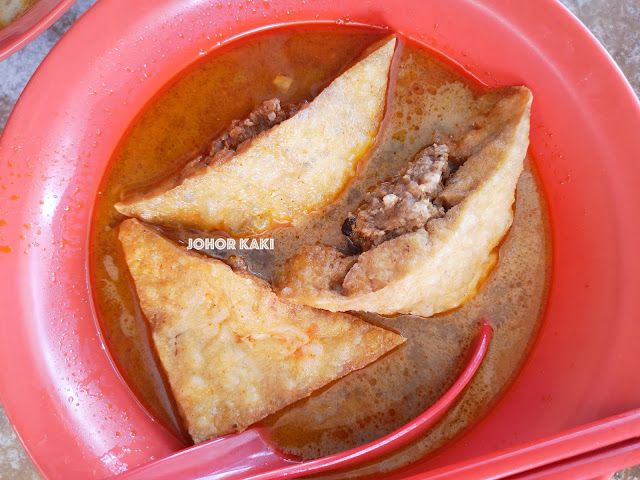 Kampung Baru Pandan Laksa @ Sam Shing Miao Temple in Johor Bahru