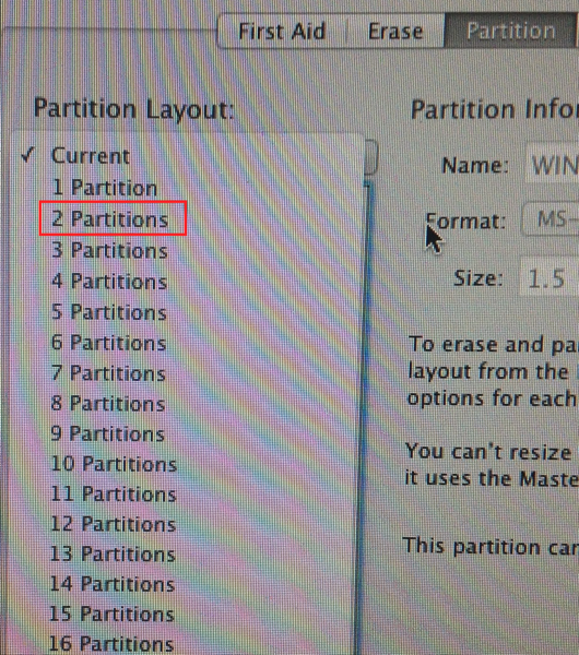 Partions Two Scheme
