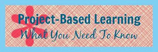 Image of a checkered sign with a pink flower that says project based learning what you need to know