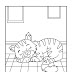 Cat Sleep On The Floor Coloring Page Cat#9