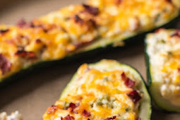 Jalapeno Popper Zucchini Boats