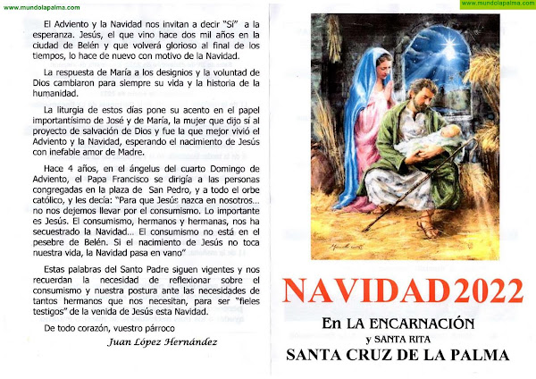 Programa de Navidad 2022 Parroquia de La Encarnación Santa Cruz de La Palma