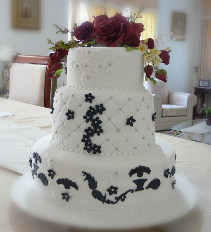 Top 6 Dummy Tier Theme Black and White For wedding cake 