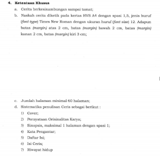  pada postingan kali ini admin ingin membagikan Informasi Penting buat Guru Lomba Penulisan Cerita Remaja Islami (Ceris) Siswa SMA/SMK Tahun 2018