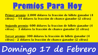 premios-para-hoy-loteria-domingo-17-febrero-2019