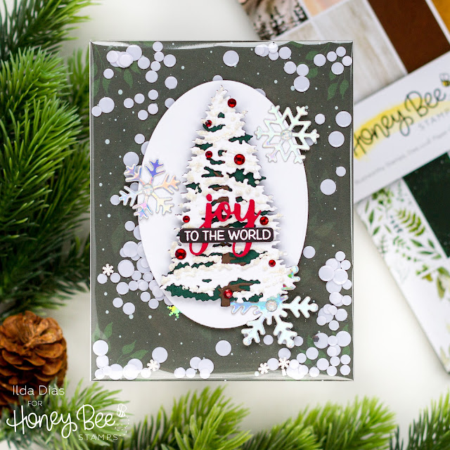 Christmas Tree, Shaker Card,Honey Bee Stamps,Frameless Shaker Card,how to,handmade card,Stamps,ilovedoingallthingscrafty,stamping, diecutting,cardmaking