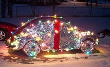 Christmas car decoration, Christmas car, Christmas, car decoration, concept car, funny car